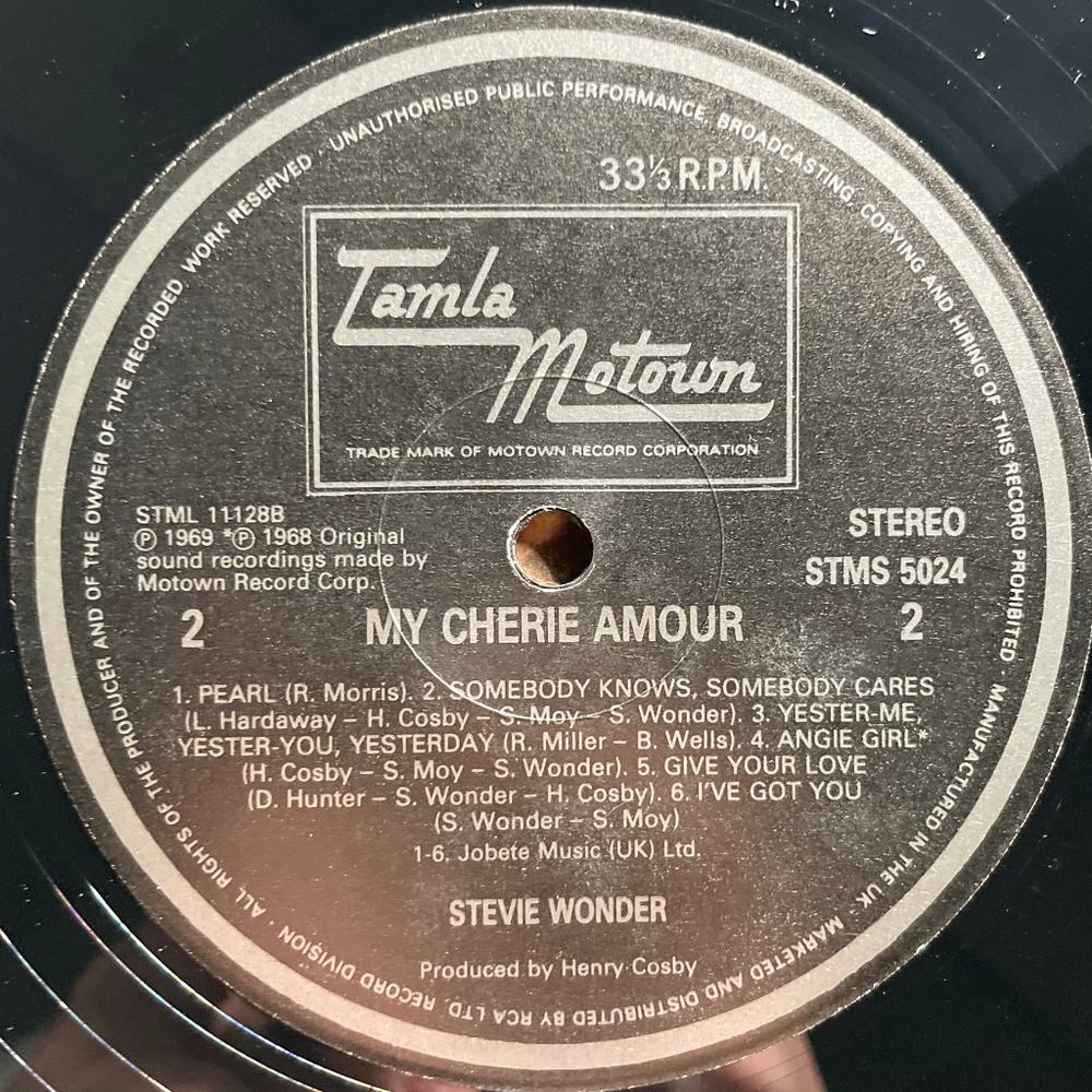 Stevie Wonder ‎– My Cherie Amour (Англия 1981г.)