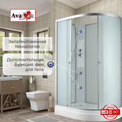 Душевая кабина AvaCan (АваКан) C2012L N с низким поддоном, 120х80х203
