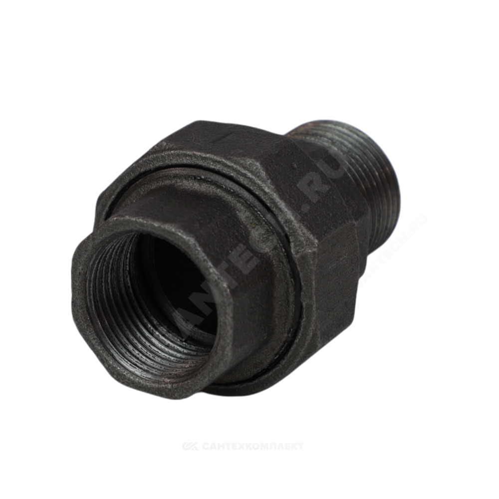 Соединитель прямой американка чугун Ду 20 (3/4") ВР/НР конусный Fittex PLUS