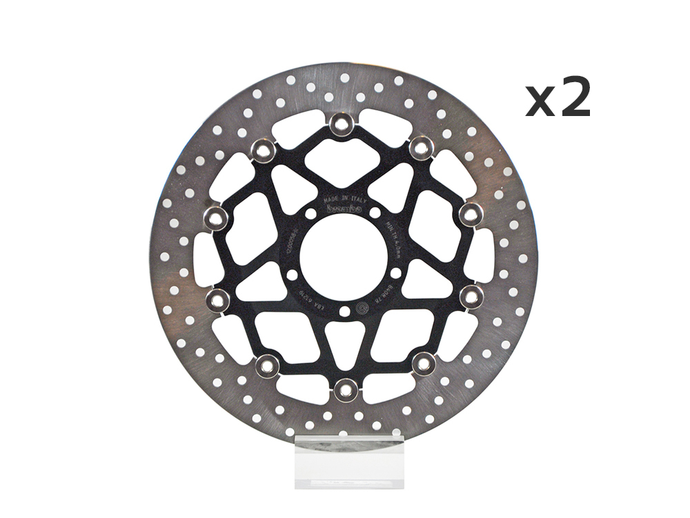 78B40878 PAIR OF BREMBO FLOATING FRONT DISCS SERIE ORO