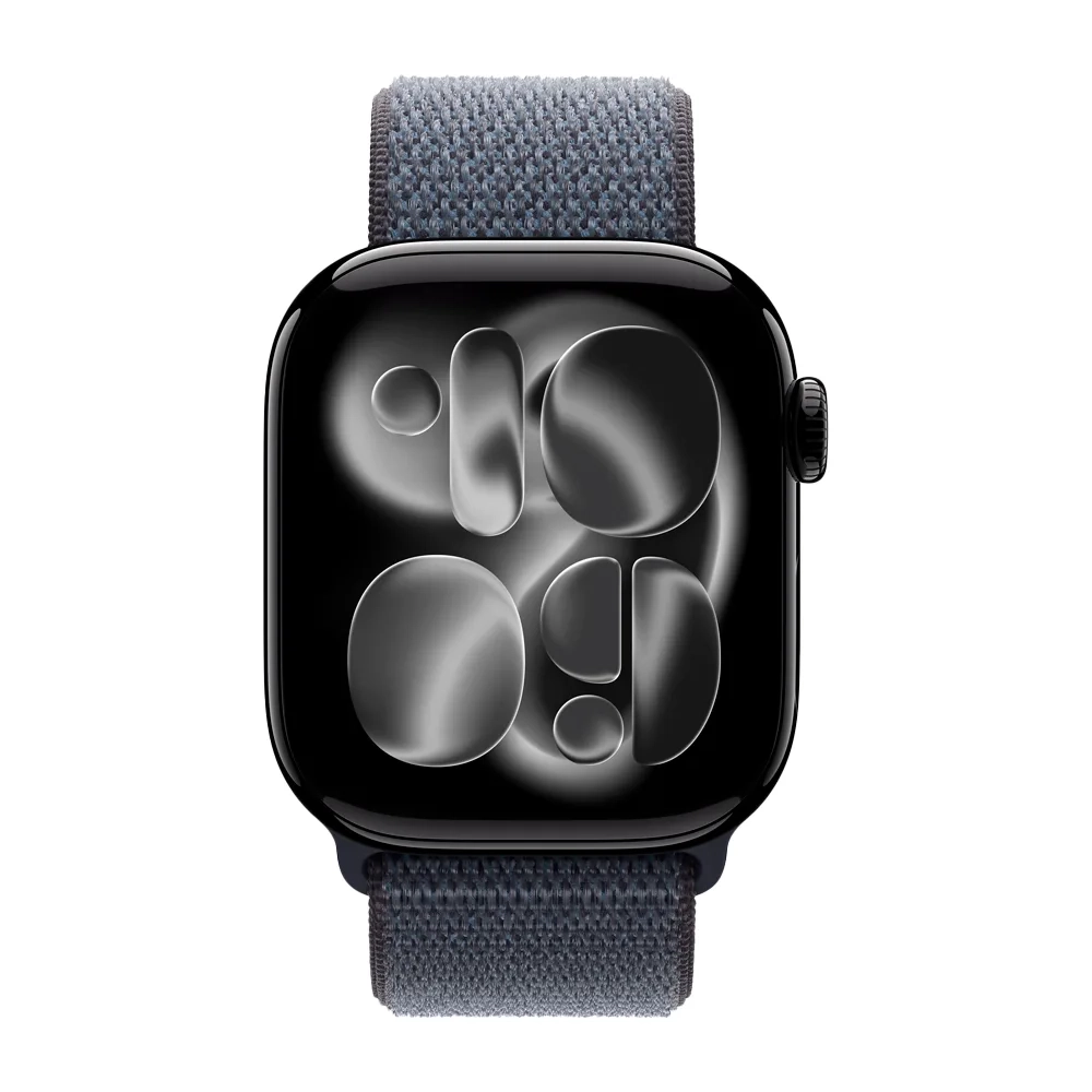 Умные часы Apple Watch Series 11 GPS, 42mm, Jet Black Aluminium Case with Anchor Blue Sport Loop