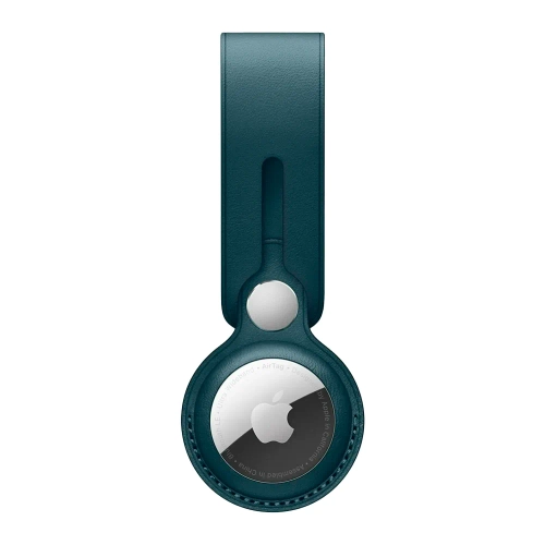 Кожаный брелок-подвеска Apple Leather Loop для AirTag, Baltic Blue (Балтийский синий)