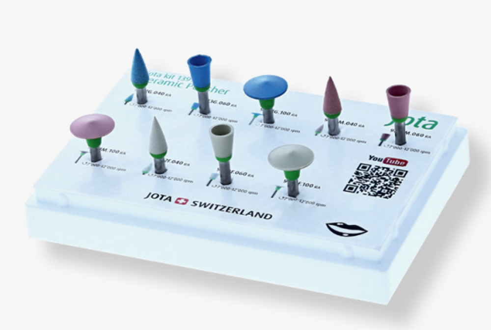 1399 Набор полиров для керамики Jota Kit Polisher "3 step" for Ceramic, 9 инструментов, JOTA, Швейцария