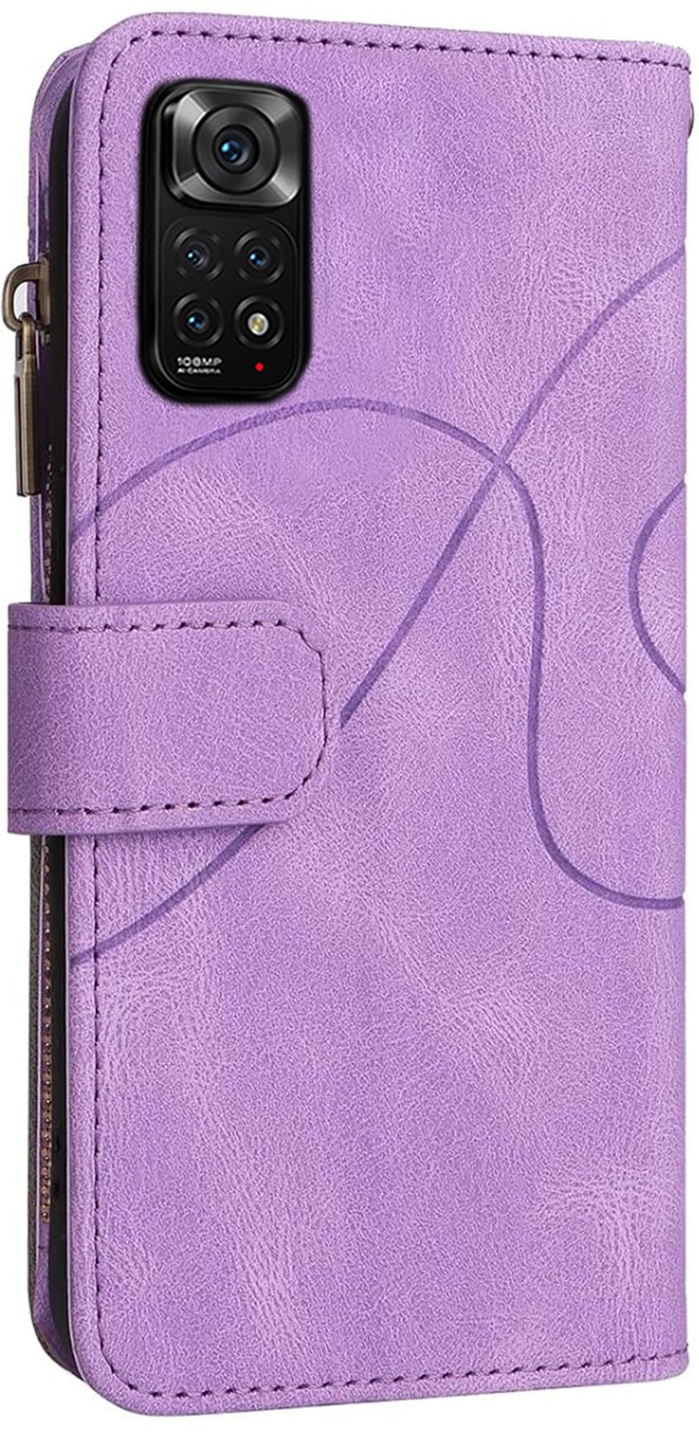 Дизайнерский чехол-книжка из кожи для XIAOMI REDMI NOTE 11 / 11S с кошельком, 5 слотами для карт и подставкой