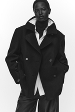 Двубортное пальто из шерстяной смеси - H&M