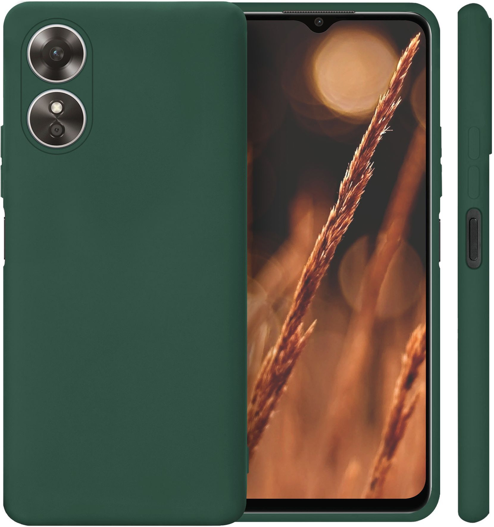 Мягкий Soft Touch чехол из силикона для OPPO A17 / A17K с бархатной подкладкой