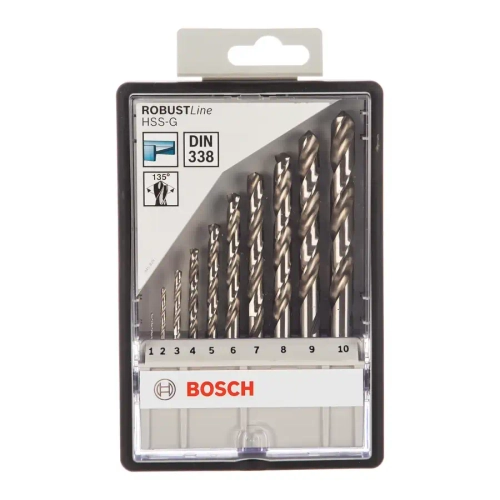 Набор сверл по металлу PRO HSS-G Robust Line 1—10 мм BOSCH 2607010535