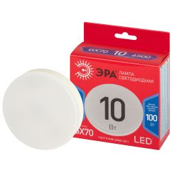 Лампа светодиодная ЭРА RED LINE LED GX-10W-865-GX70 R 10Вт таблетка холодный свет GX70 | Лампы cветодиодные Плоские (GX)