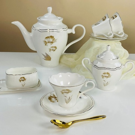 Lenardi 145-646 Чайный сервиз 18пр. КАМИЛЛА в под.уп.(х2)Костяной фарфор
