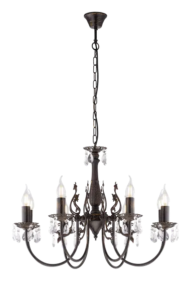 Люстра подвесная Sfera Sveta 85648/8 BKGD, 8×40 Вт, золотая и чёрная