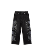 Мужские джинсы baggy fit с нашивками - BERSHKA