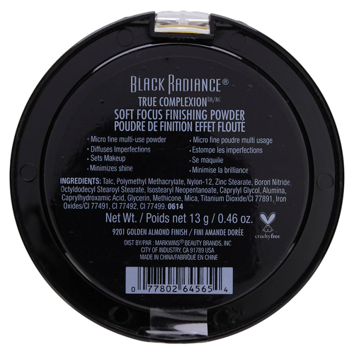 Black Radiance, True Complexion, пудра для мягкого фокуса, оттенок 9201 золотой миндаль, 13 г (0,46 унции)