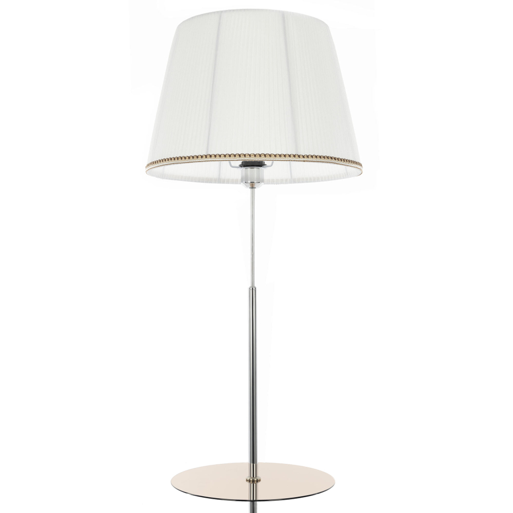 Citilux Линц CL402970T Торшер хром со столиком и белым абажуром