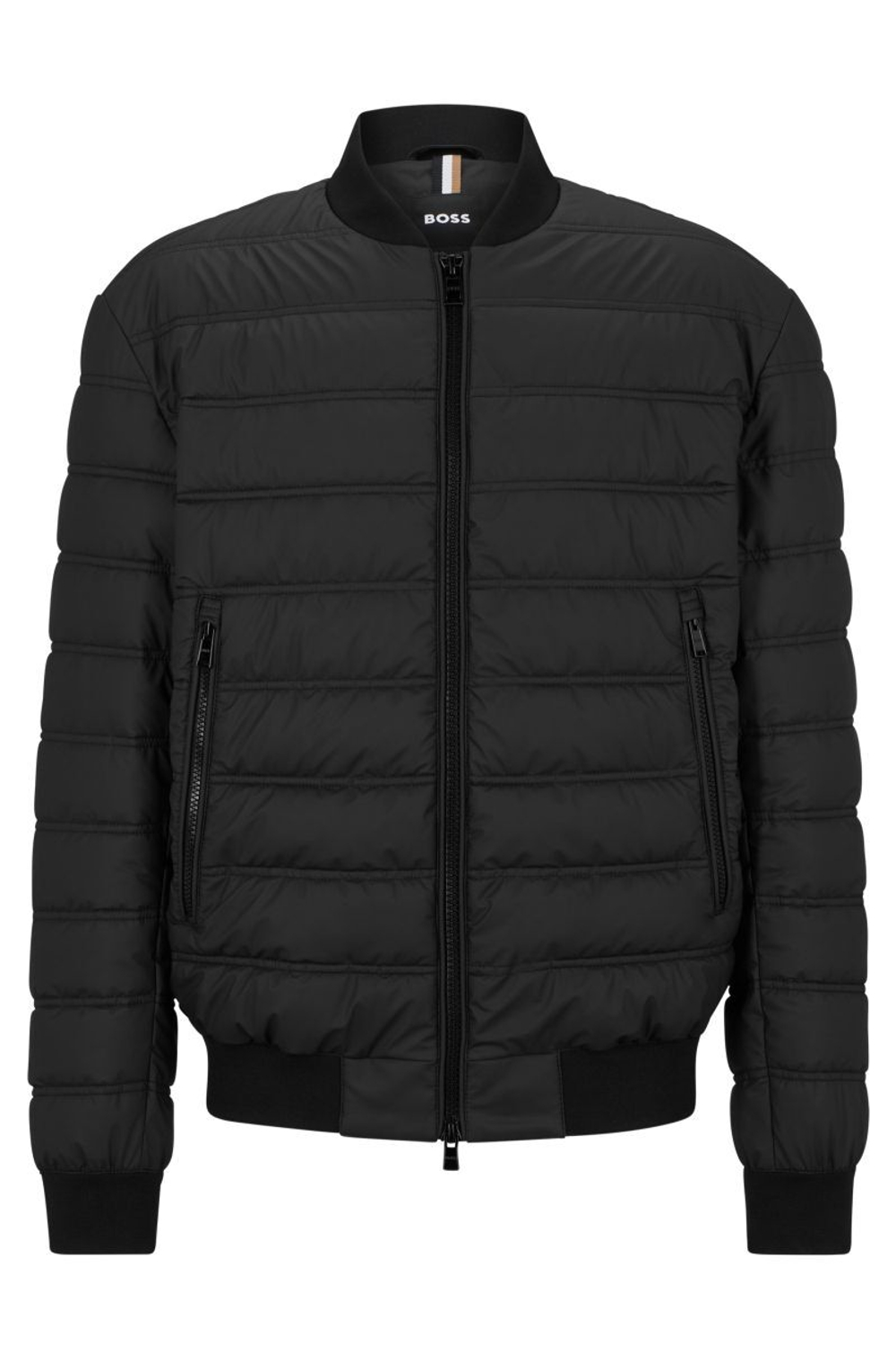 Мужская теннисная куртка BOSS x Matteo Berrettini Water-Repellent Puffer Jacket With Two-Way Zip - black