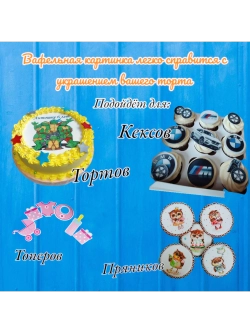 Формат А4 Вафельная картинка муха 47
