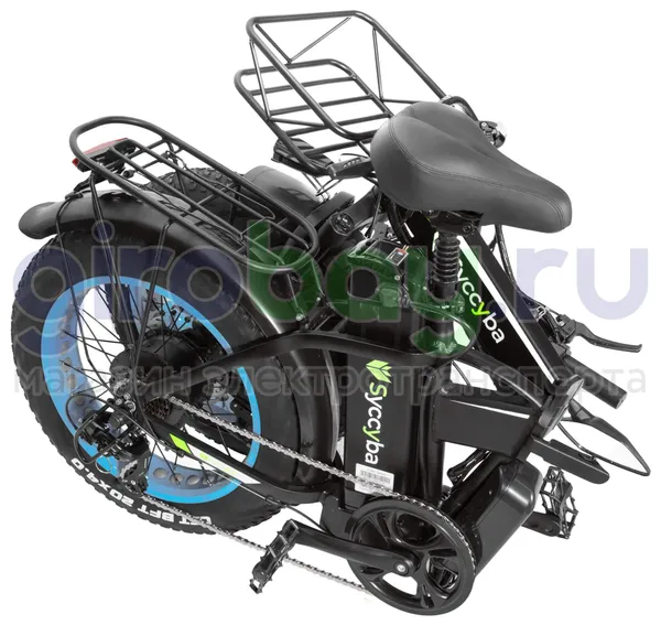 Электровелосипед Syccyba F10 Pro Dual 48V/23Ah (полный привод) - Синий обод фото №14