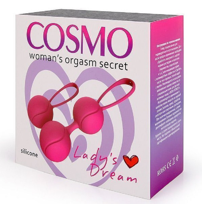 Набор вагинальных шариков со смещенным центом тяжести Cosmo розовые