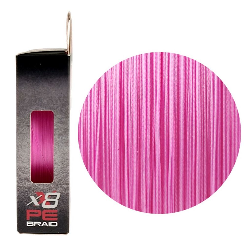RUZZA Шнур X8 150м Pink 0,10мм 6,8кг/15lb