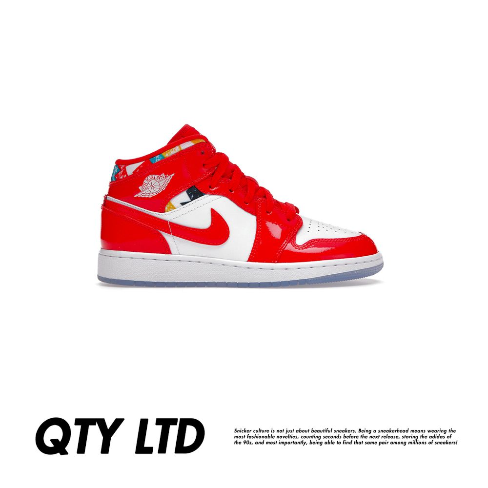 Кроссовки Jordan 1 Mid GS "Barcelona Red"