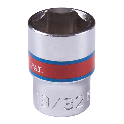 KING TONY (333519S) Головка торцевая стандартная шестигранная 3/8", дюймовая 19/32"