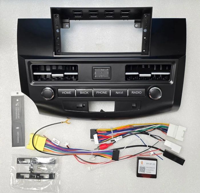 Магнитола для Mitsubishi Outlander 2 XL 2005-2012, Peugeot 4007, Citroen C-Crosser - Kuberg монитор 12.3" в стиле Audi на Android 13, Быстрая, CarPlay, 4G SIM-слот