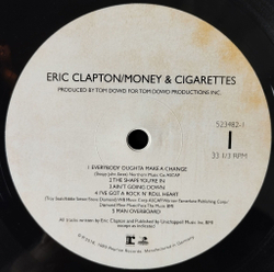 Винтажная виниловая пластинка LP Eric Clapton Money And Cigarettes (Germany 2018)