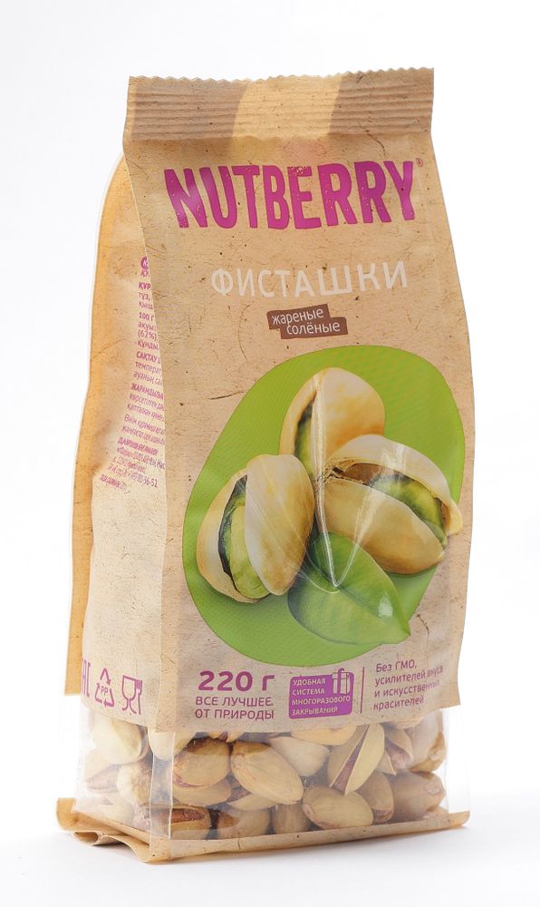 NUTBERRY Фисташка жареная соленая 220 г