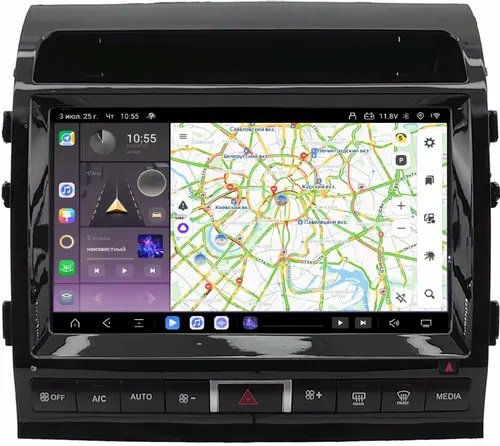 Магнитола для Toyota Land Cruiser 200 2007-2015 (климат на ШГУ) - Kuberg SF-1620-3-ABC QLed+2K, Android 13, Быстрейшая, CarPlay, 4G SIM-слот