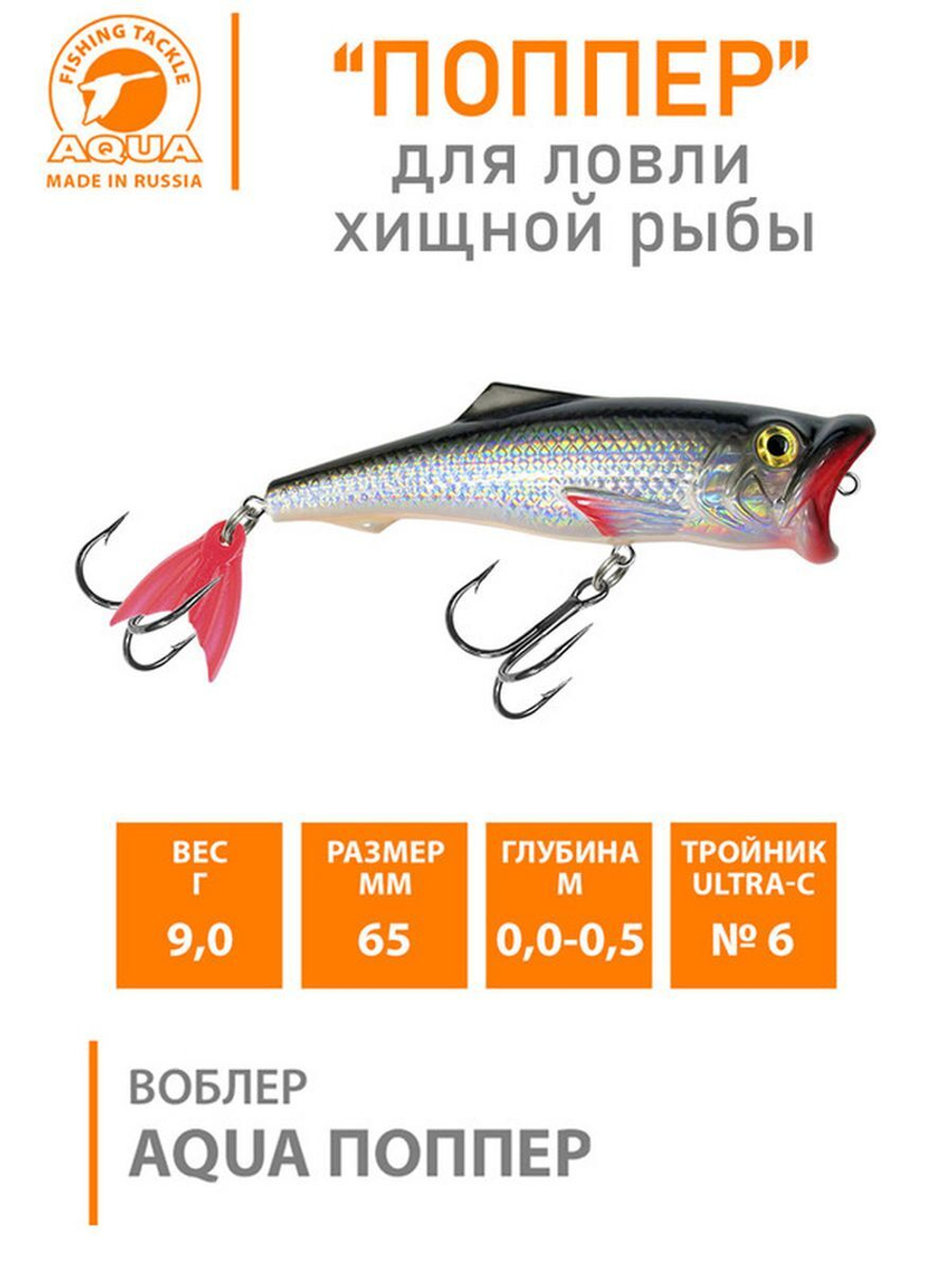 Поппер плавающий воблер 45mm 3,5 г