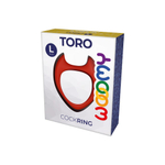 Красное эрекционное кольцо Toro L (Цвет: красный)