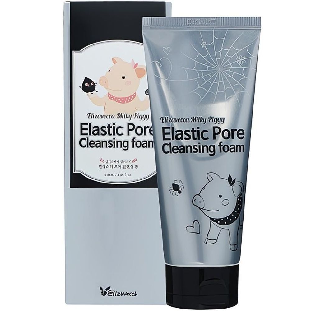 Elizavecca Пенка с древесным углем - Milky Piggy Elastic Pore Cleansing Foam, 120мл