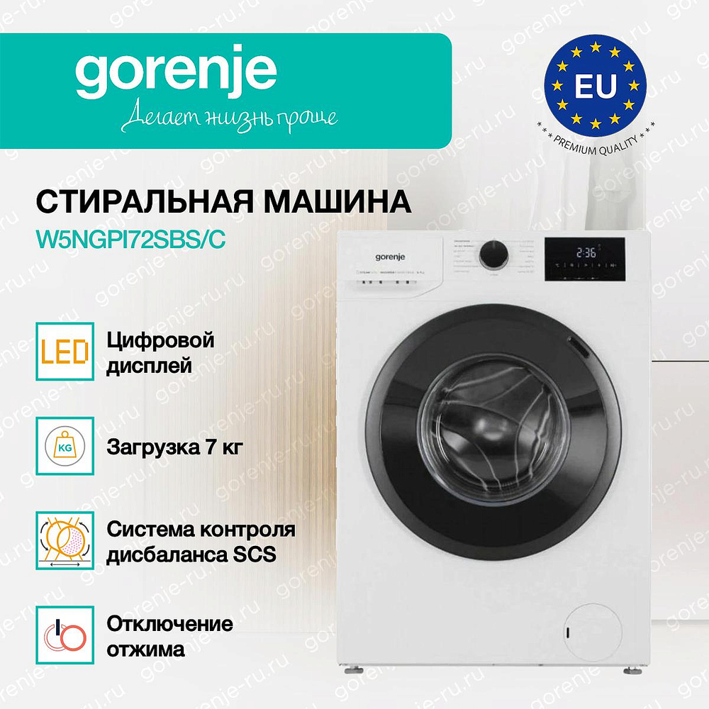Стиральная машина Gorenje W5NGPI72SBS/C