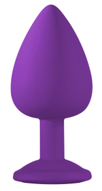 Анальная пробка с кристалом Emotions Cutie Large (9 см , фиолетовый) (Цвет: фиолетовый)