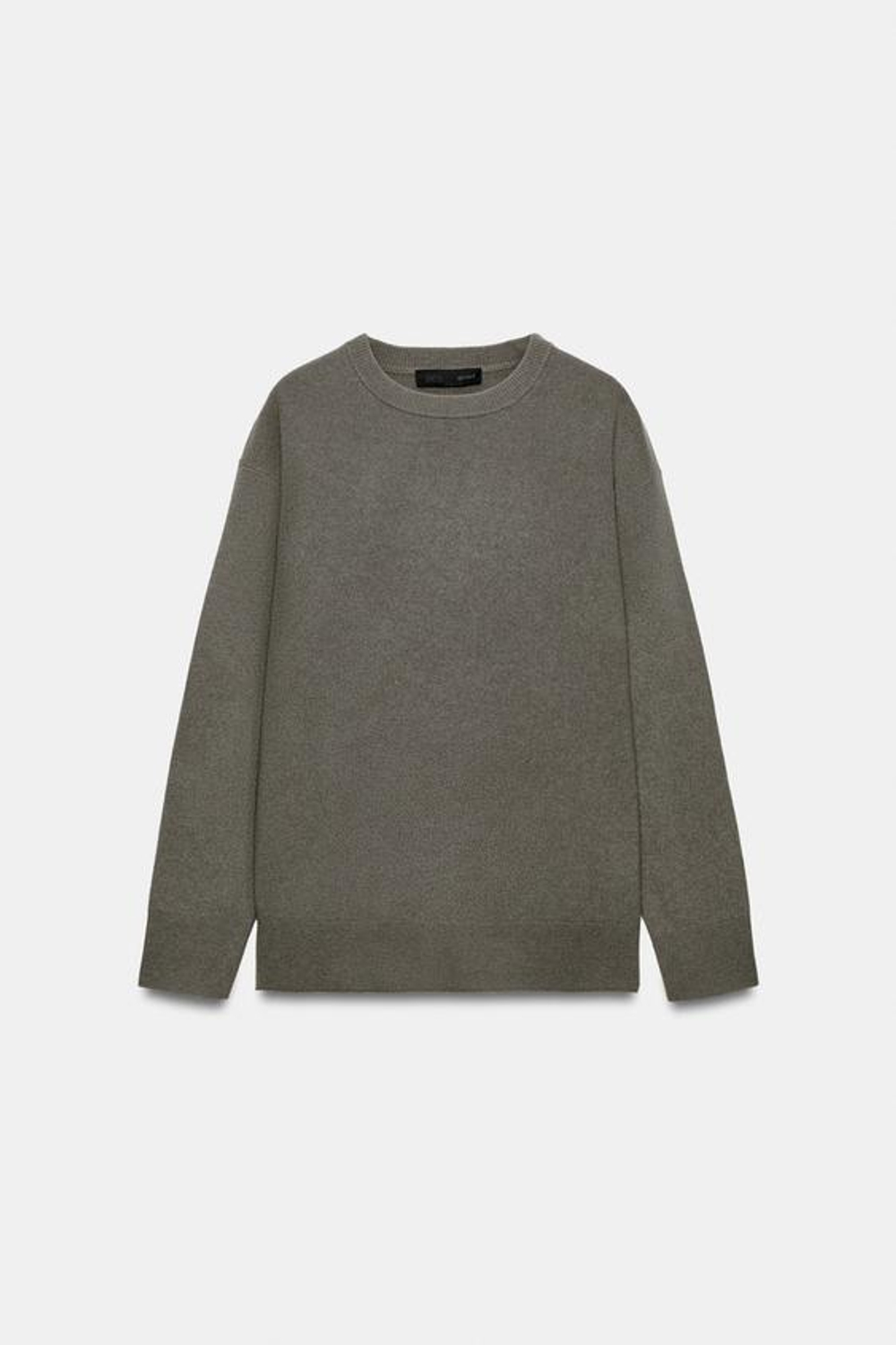 ZARA СВИТЕР ОВЕРСАЙЗ ИЗ 100% ШЕРСТИ, СЕРО-КОРИЧНЕВЫЙ