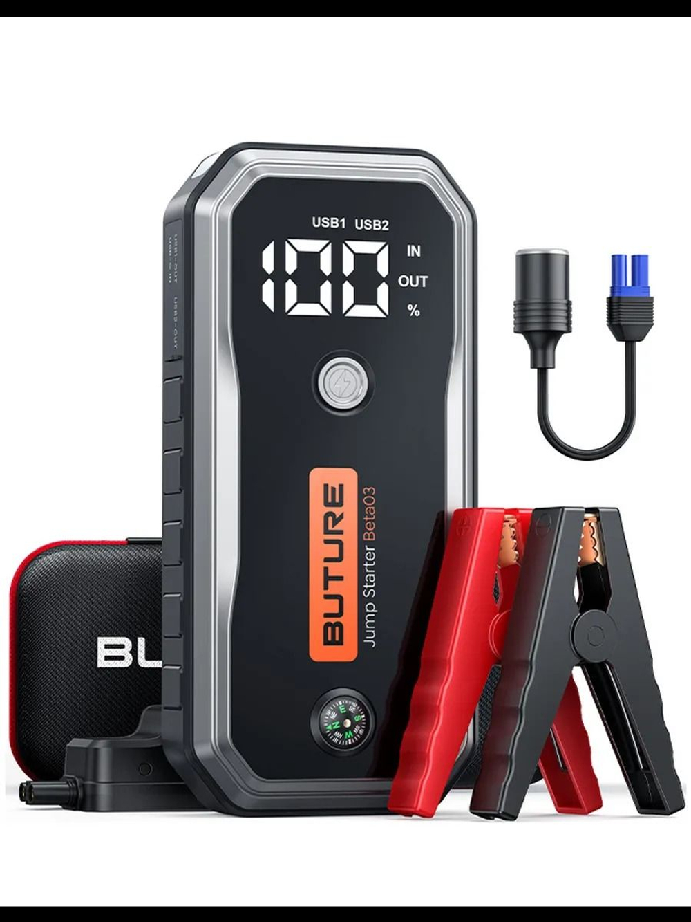 Устройство пусковое портативное бустер 26800mAh 5000A 160w BUTURE BETA03