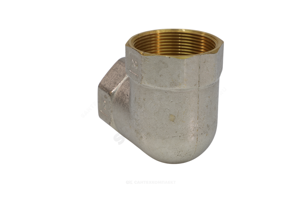 Угольник латунь никель Ду 15 (1/2") ВР/ВР 9001 ГОСТ 32585-2013 Aquasfera 9001-01
