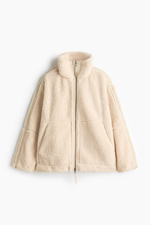 Куртка оверсайз из ткани тедди - H&M