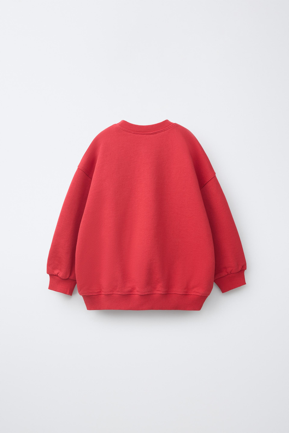ZARA ТОЛСТОВКА С ВЫШИВКОЙ МАЯК, КРАСНЫЙ