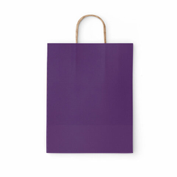 Крафт пакет бумажный Dark violet 26х15х35см с кручеными ручками, 80 гр/м2, моноцвет, 112405