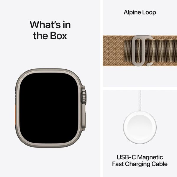 Умные часы Apple Watch Ultra 4 49 мм Natural Titanium Case with Alpine Loop (S) Пустынный | Desert