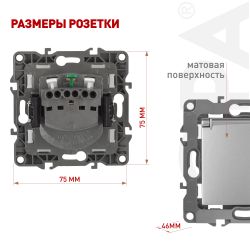Розетка ЭРА Серия 12 12-2103-03 с заземлением 2P+E Schuko со шторками с крышкой 16A-250В IP20 алюминий | Эра 12