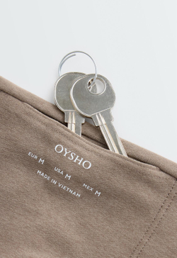 OYSHO Легинсы Comfortlux длиной до щиколотки с высокой посадкой, норка