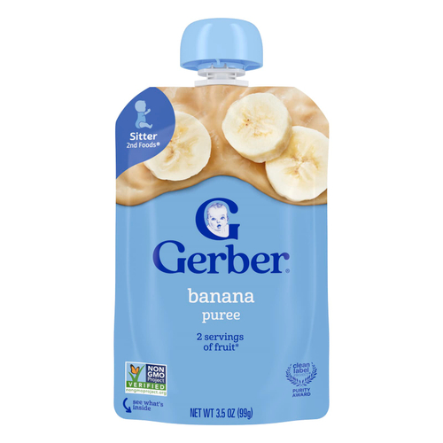 Gerber, 2nd Foods®, фруктовое пюре, сладкий банановый вкус, 99 г (3,5 унции)