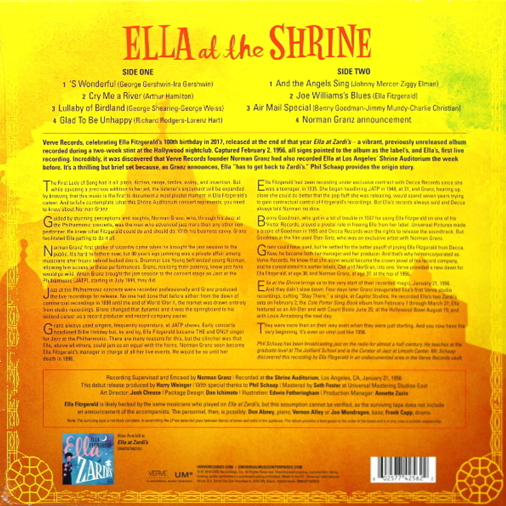 Ella Fitzgerald / Ella At The Shrine (LP)