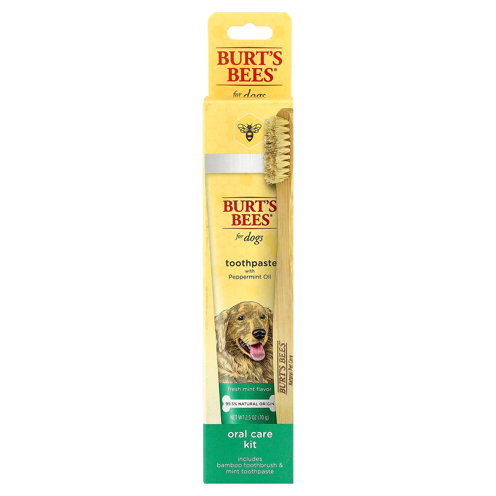 Burt's Bees, Набор для ухода за полостью рта, для собак, набор из 2 предметов