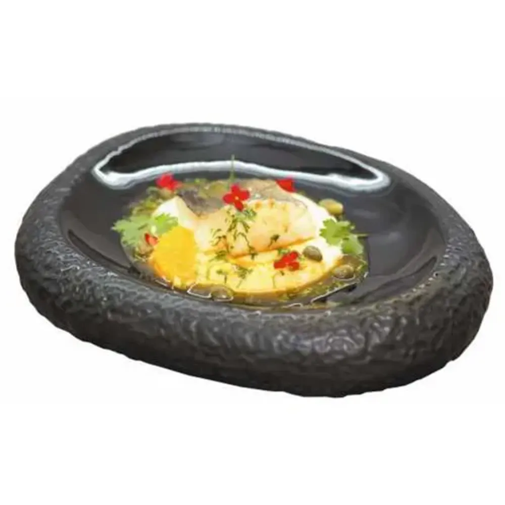 Блюдо овальное 28*22 см h6 см Organic Black P.L. Proff Cuisine [3]