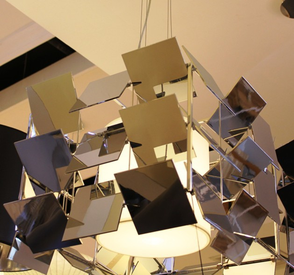 люстра Cubrik Square 36 стальной