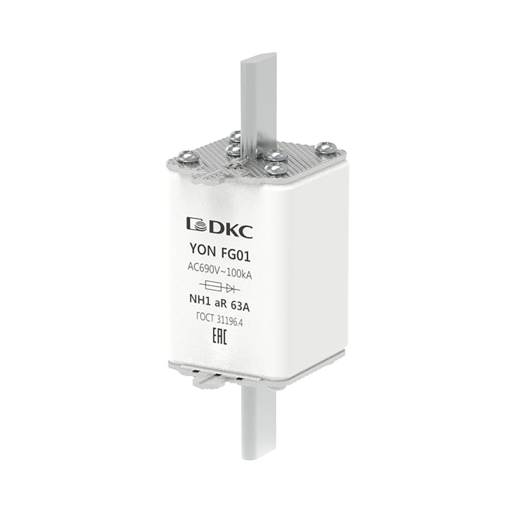 Предохранитель YON ножевого типа FG1 63А 690V характеристика aR