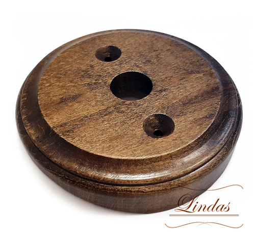 Накладка для распред. коробки на бревно, Орех Лакированный Lindas 25863