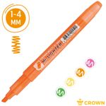 Набор выделителей текста 4цв, 1-4мм, Crown